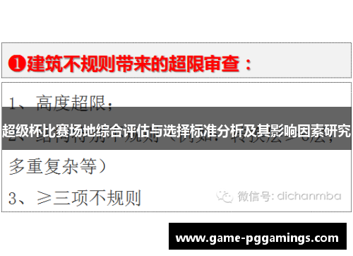 超级杯比赛场地综合评估与选择标准分析及其影响因素研究 超级杯比赛场地综合评估与选择标准分析及其影响因素研究
