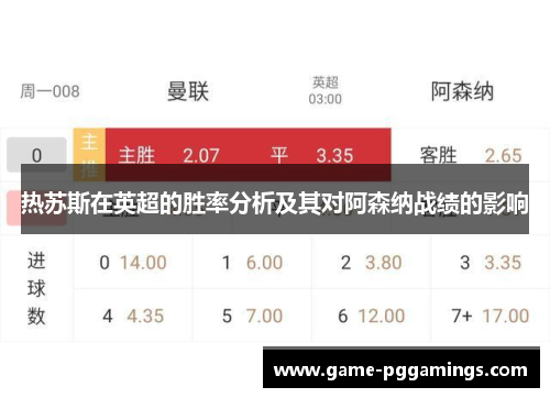 热苏斯在英超的胜率分析及其对阿森纳战绩的影响
