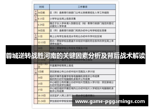 蓉城逆转战胜河南的关键因素分析及背后战术解读